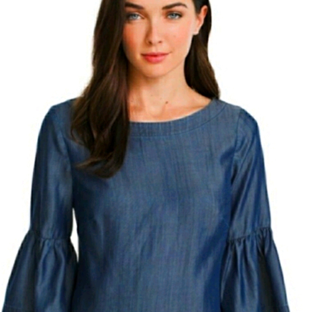 White House Black Market Emma Chambray Shirt